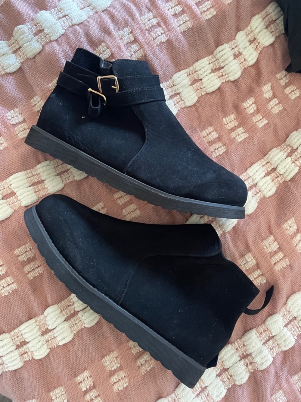 Black Ankle Boots with Buckle